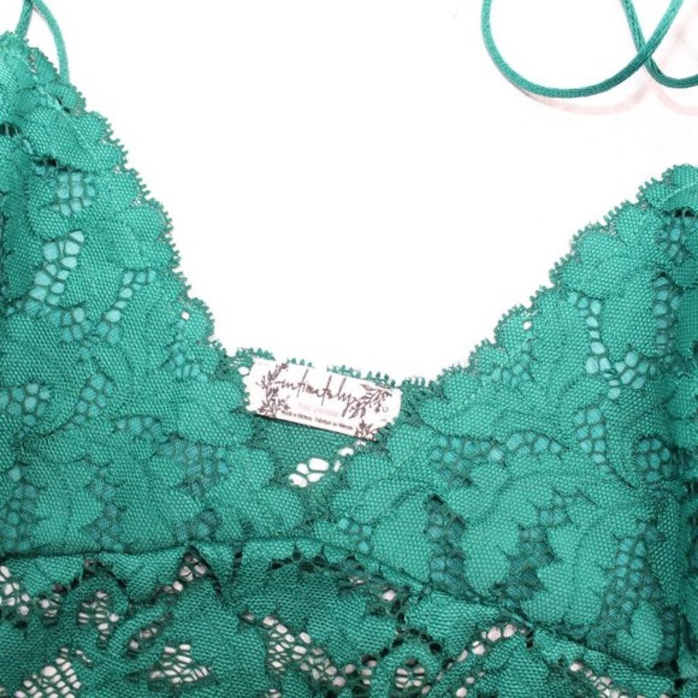 SOLD Free People Green Lace Strappy Bralette - Picture 4 of 6